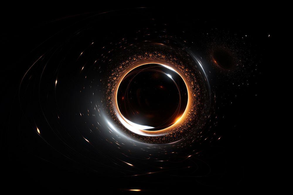 Hole astronomy black background illuminated. AI generated Image by rawpixel.