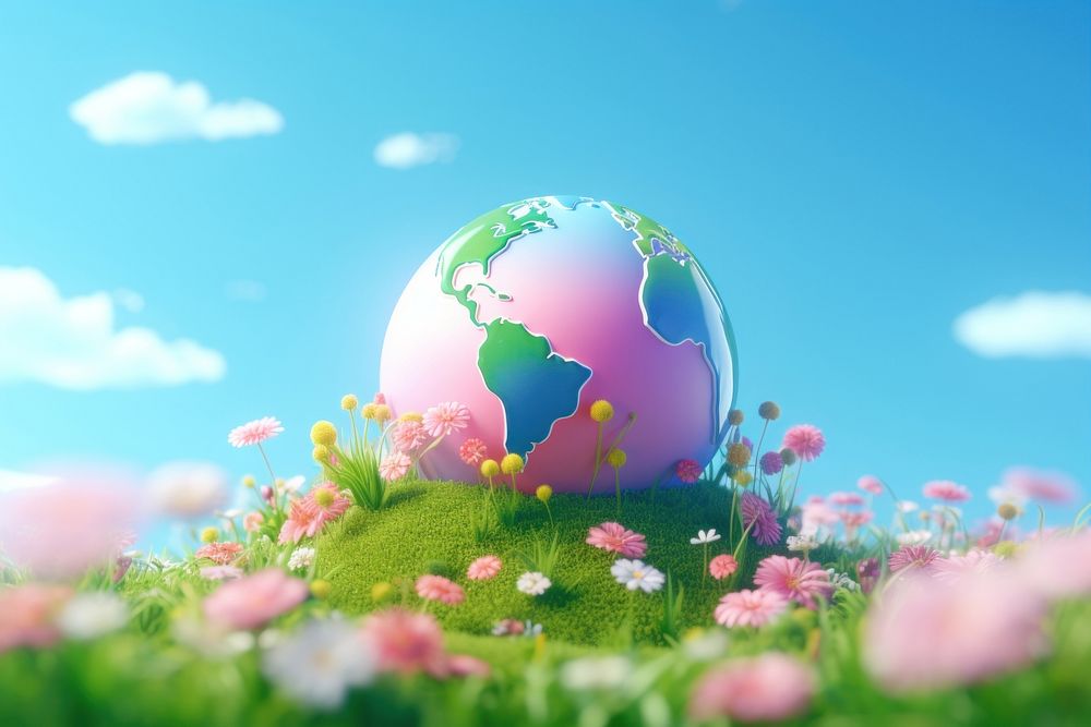 Outdoors planet flower nature. AI generated Image by rawpixel.