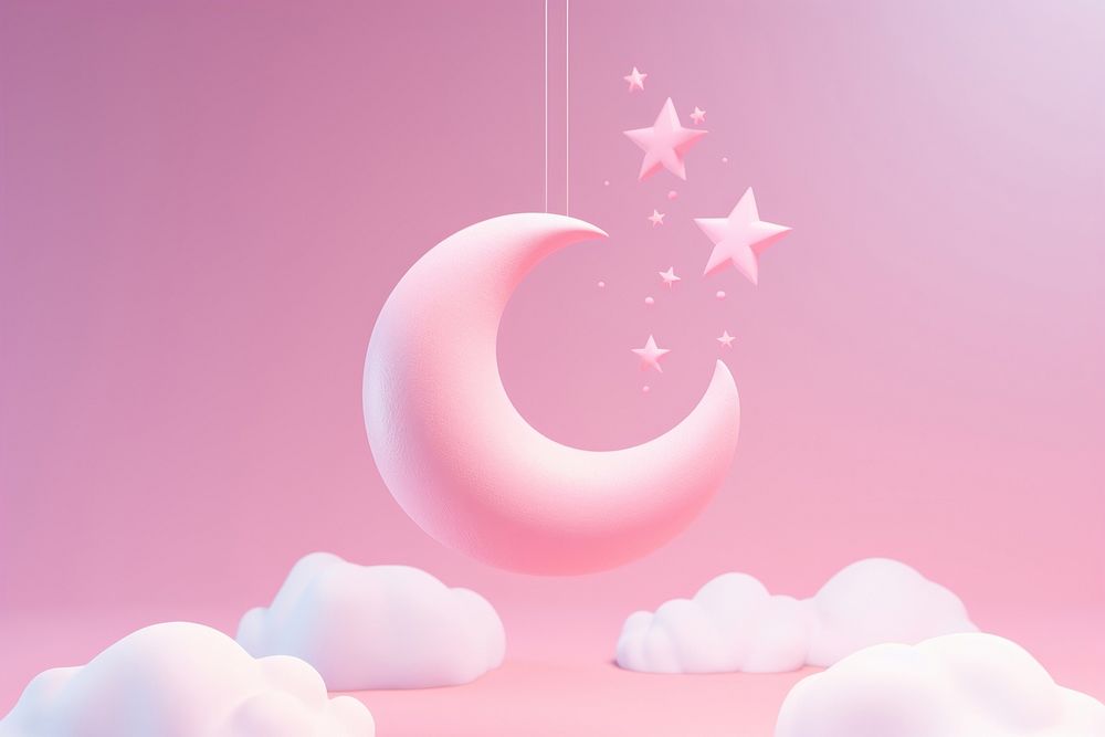 Nature moon tranquility decoration. AI generated Image by rawpixel.