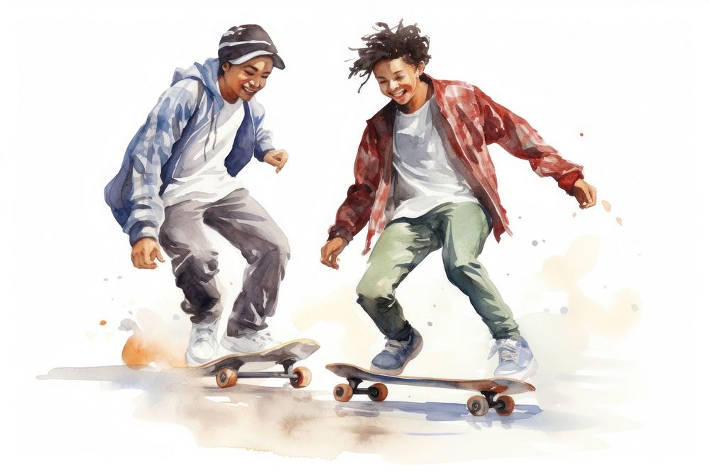 Skateboard footwear skateboarding togetherness. AI generated Image by rawpixel.