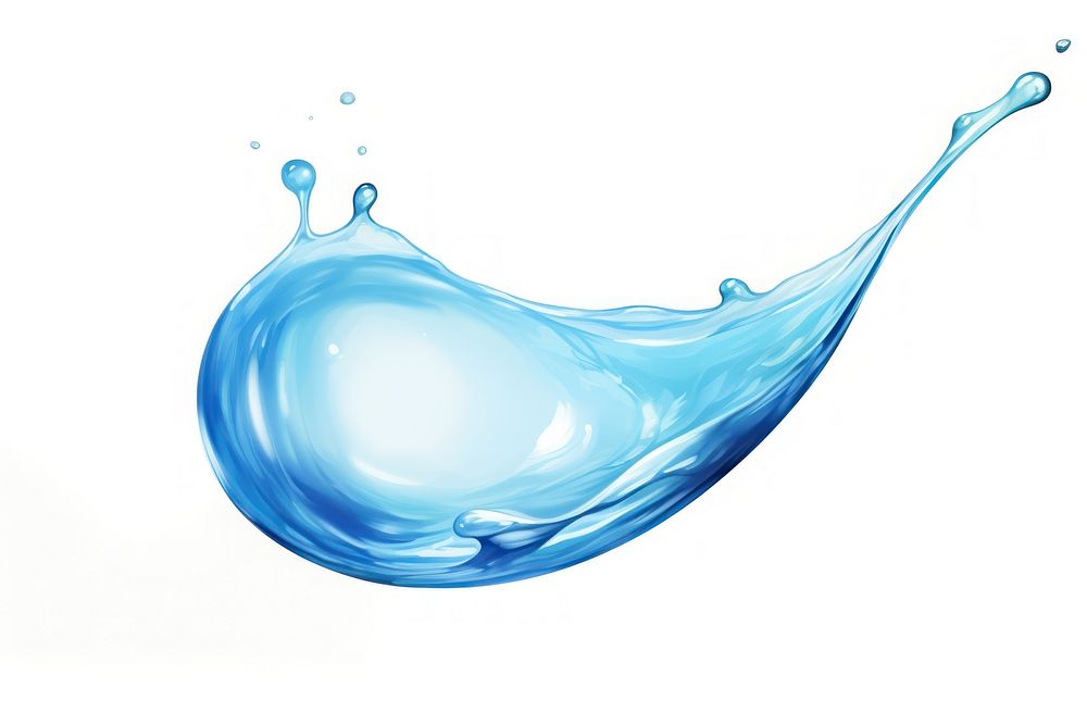 Water drop white background refreshment. AI generated Image by rawpixel.