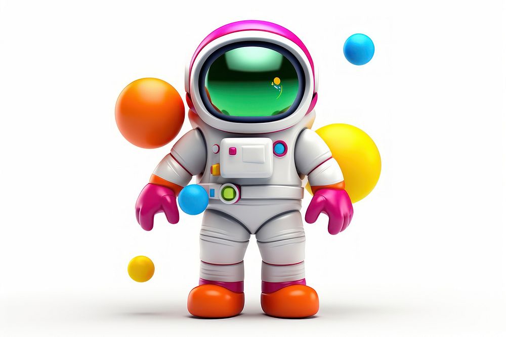 Astronaut cartoon robot toy. AI generated Image by rawpixel.