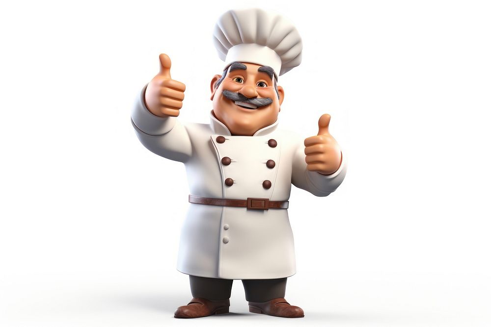 Chef white background gesturing freshness. AI generated Image by rawpixel.