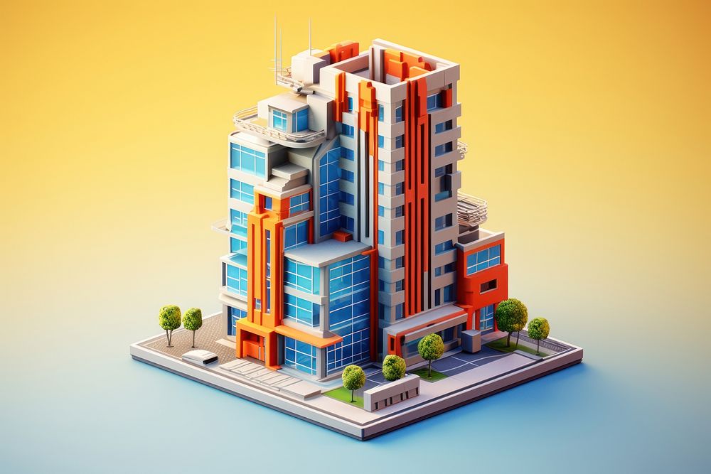 Building architecture city toy. AI generated Image by rawpixel.
