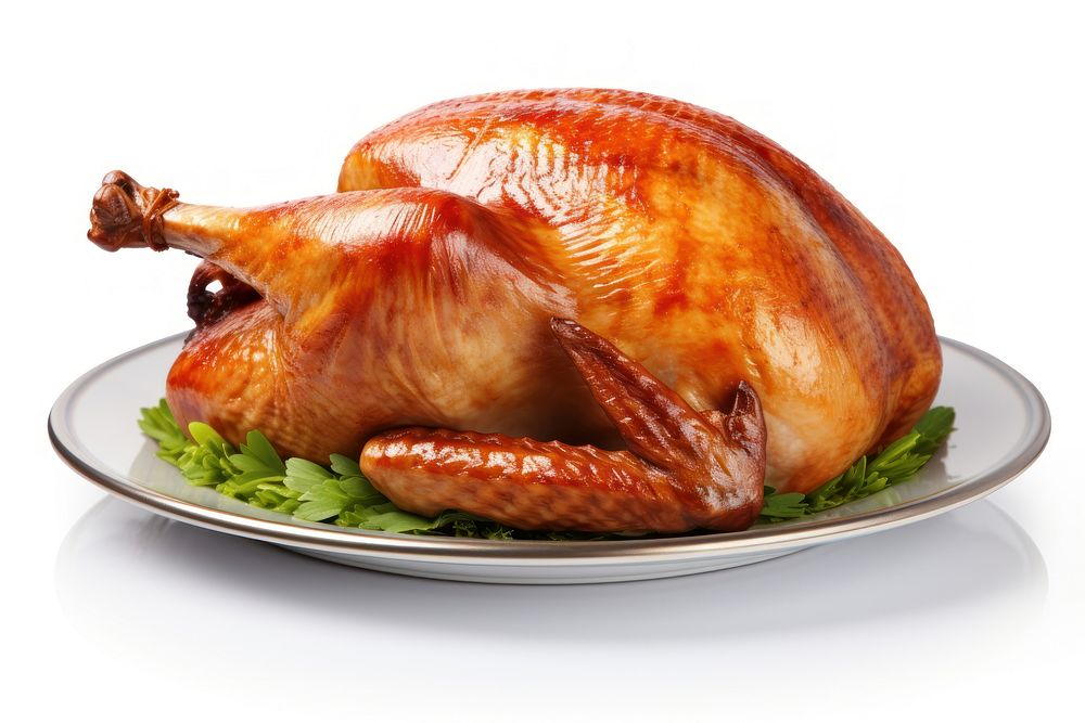Dinner turkey plate meat. AI generated Image by rawpixel.