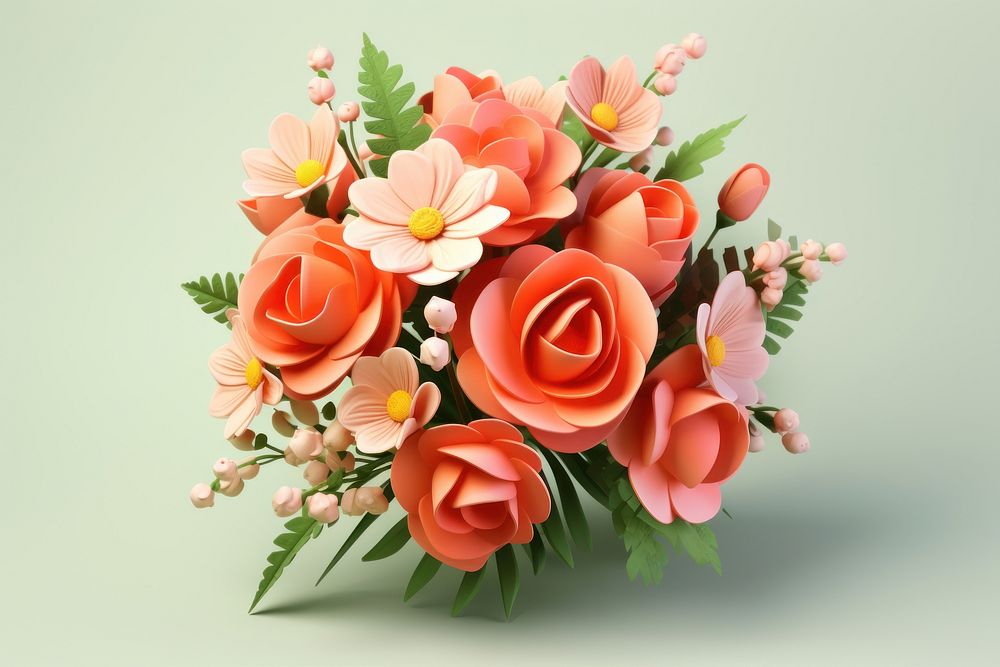 Flower plant rose flower bouquet. AI generated Image by rawpixel.