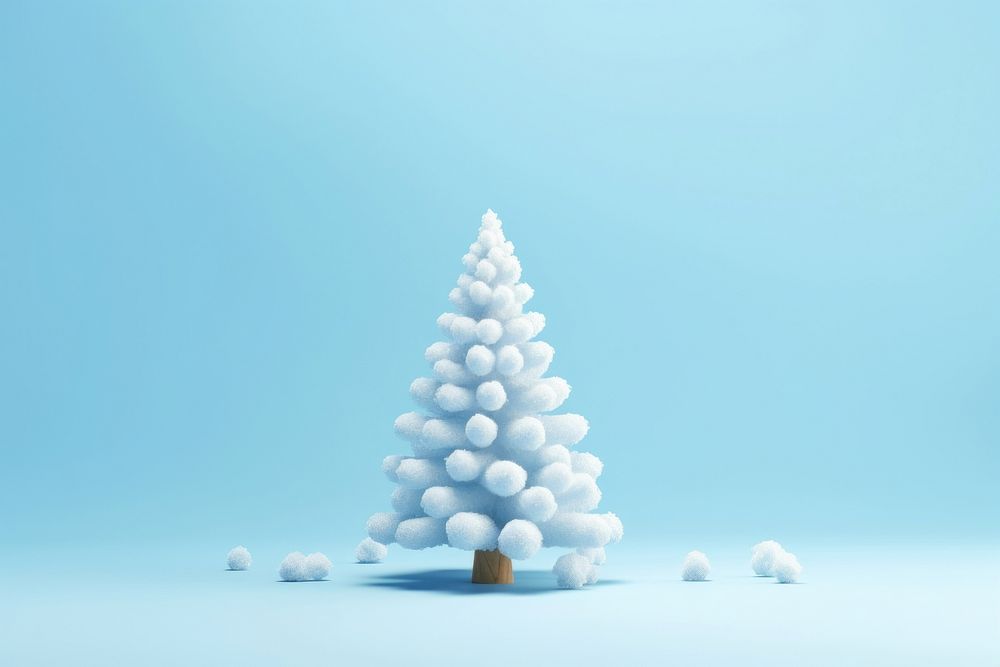 Christmas tree snow plant. AI generated Image by rawpixel.