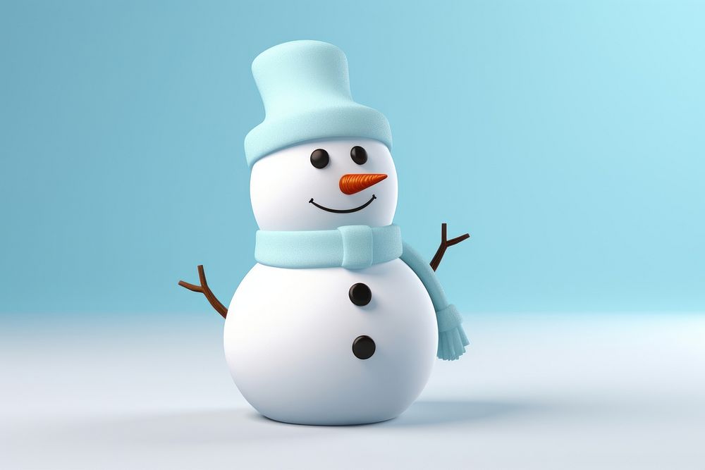 Snow snowman winter white. AI generated Image by rawpixel.