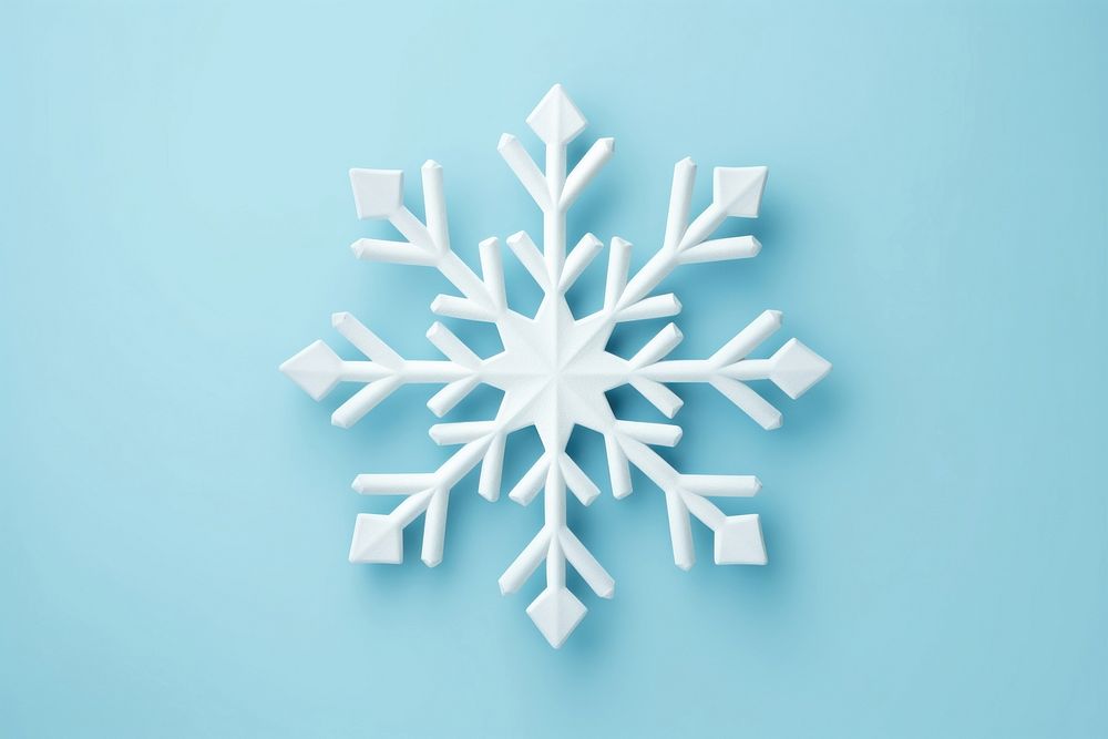 Snowflake white blue celebration. AI generated Image by rawpixel.