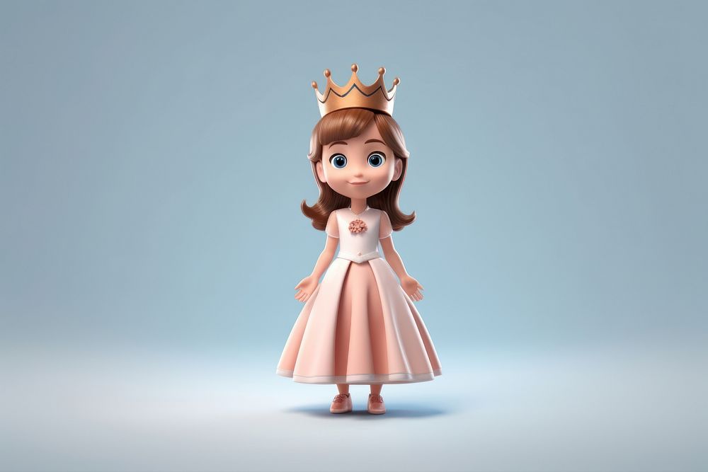 Crown doll toy representation. 