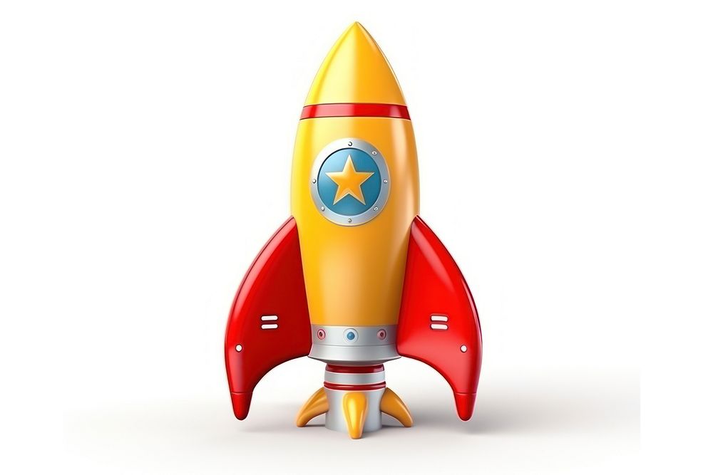 Rocket missile white background spaceplane. AI generated Image by rawpixel.