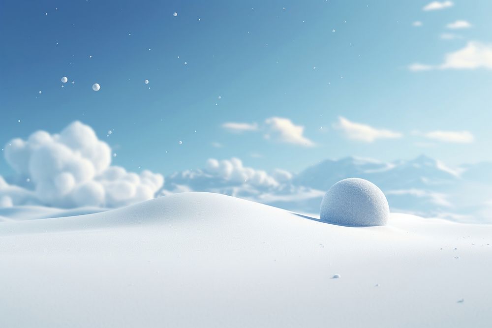 Snow landscape outdoors nature. AI generated Image by rawpixel.