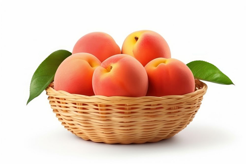 Peach fruit basket plant. AI generated Image by rawpixel.