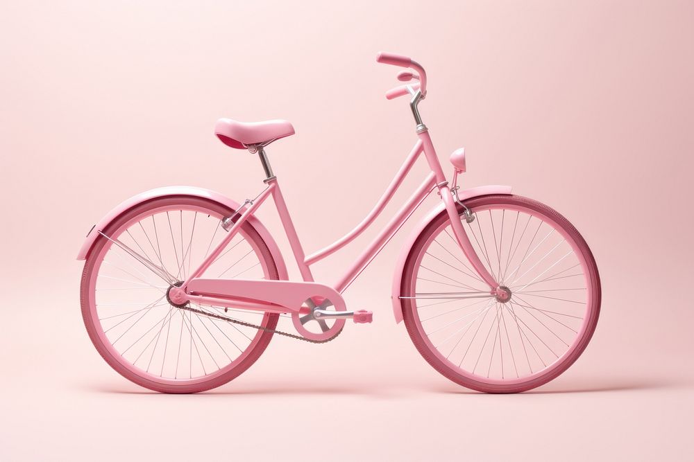 Bicycle vehicle wheel pink. 