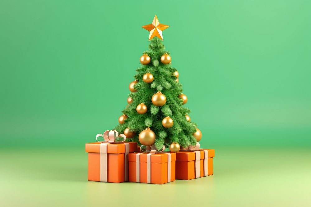 Christmas tree plant box. AI generated Image by rawpixel.
