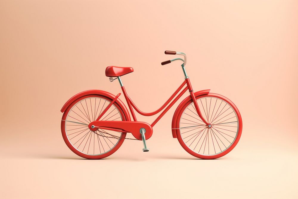 Bicycle vehicle wheel red. 