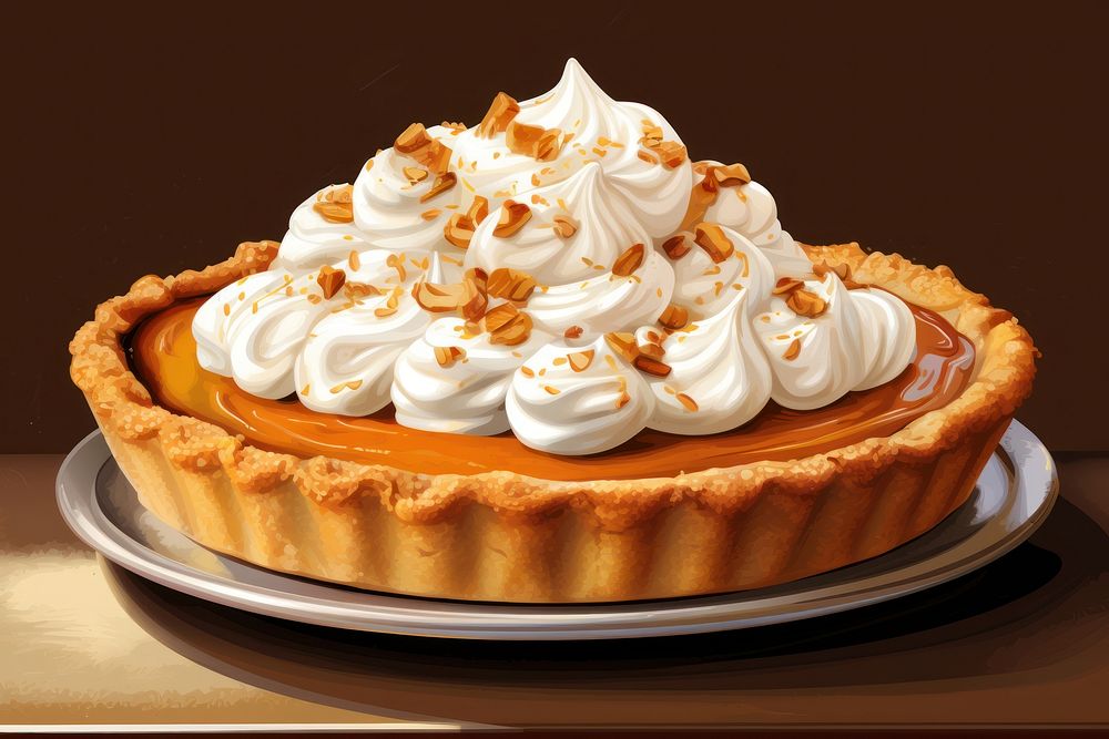 Pie dessert cream food. AI generated Image by rawpixel.
