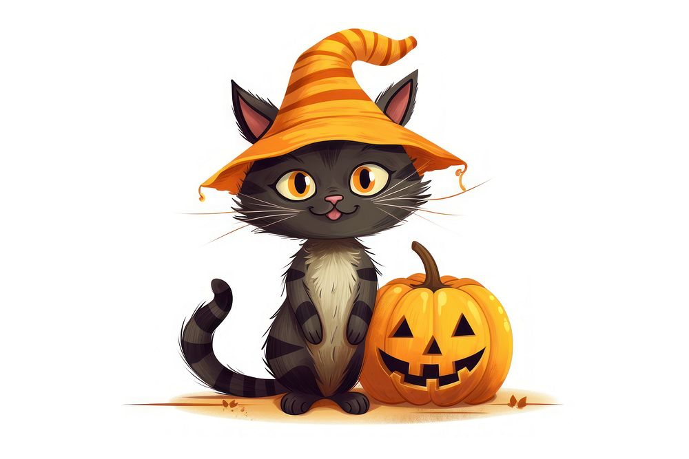 Halloween pumpkin cartoon animal. AI generated Image by rawpixel.