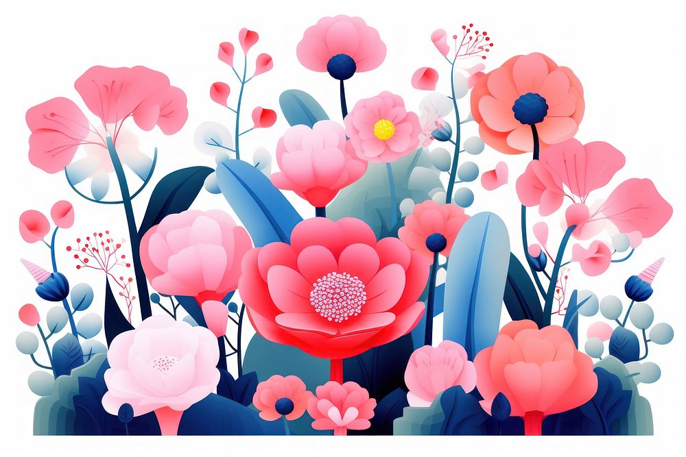 Flower graphics pattern blossom. AI generated Image by rawpixel.