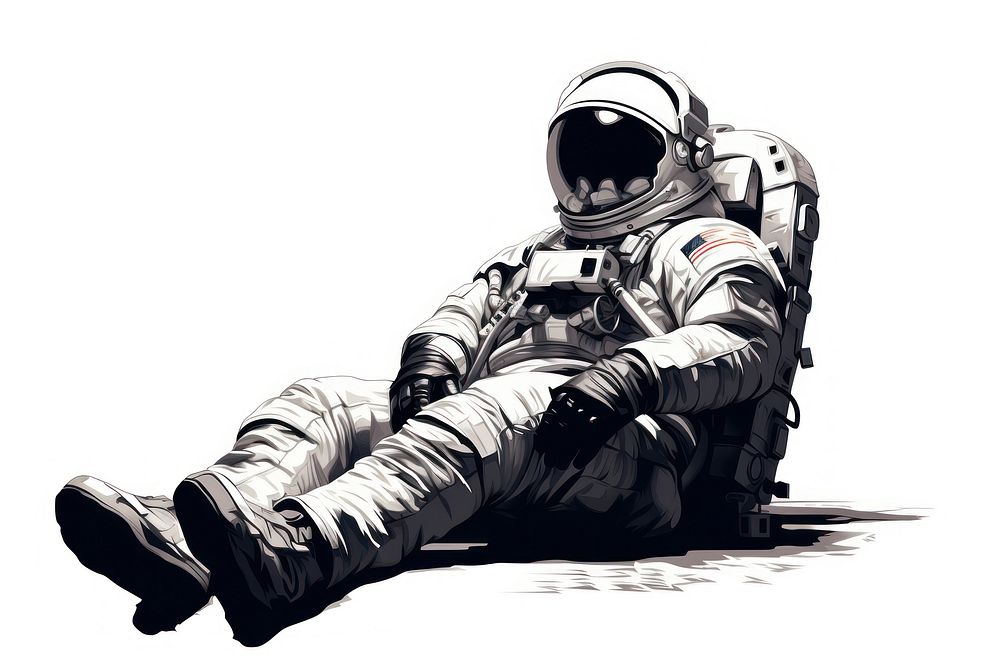 Astronaut drawing adult protection. AI generated Image by rawpixel.