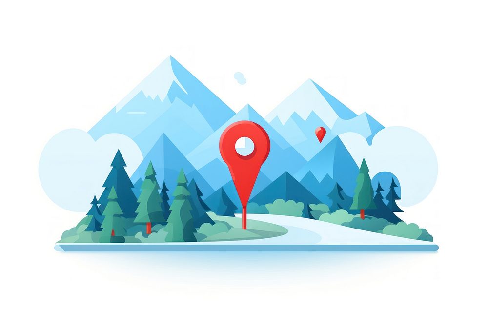 Outdoors graphics nature map. AI generated Image by rawpixel.