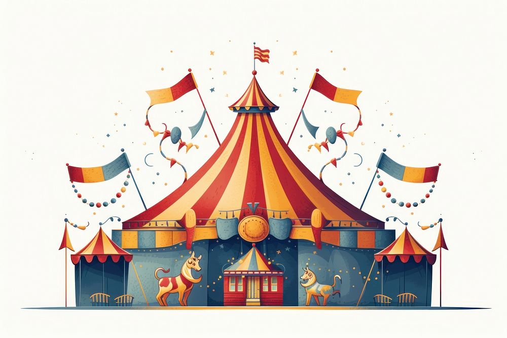 Circus recreation representation architecture. AI generated Image by rawpixel.
