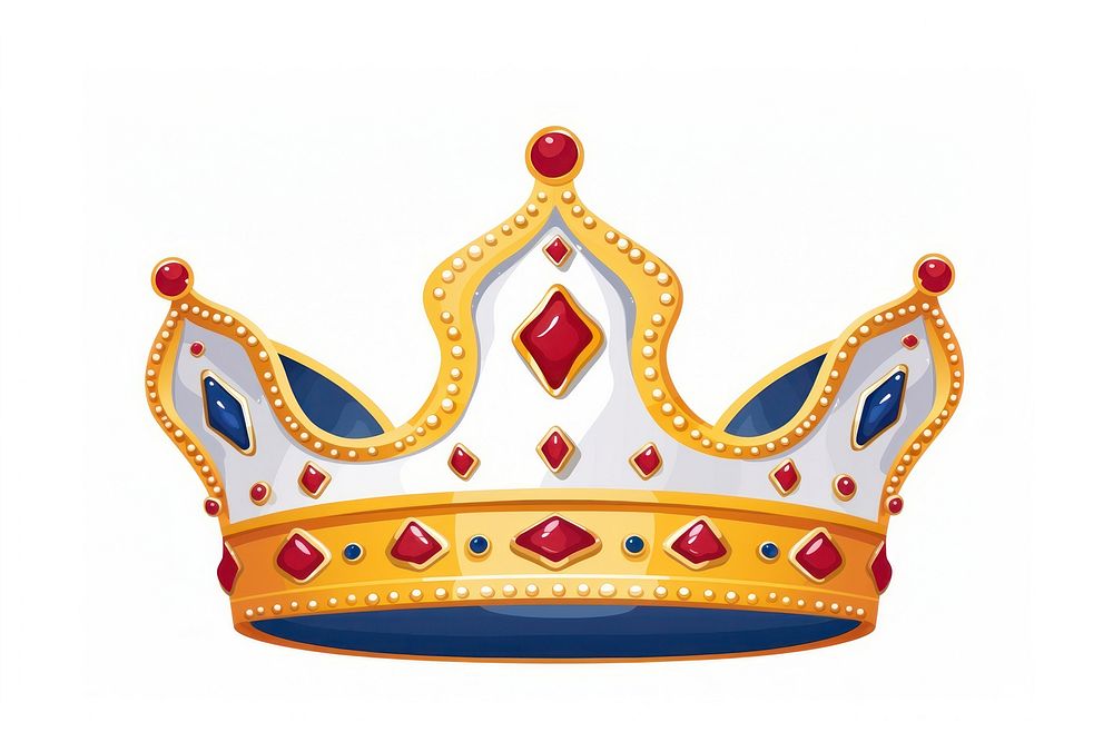 Crown white background accessories recreation. AI generated Image by rawpixel.