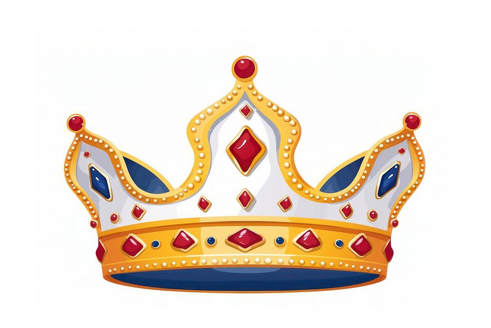 Crown white background accessories recreation. 