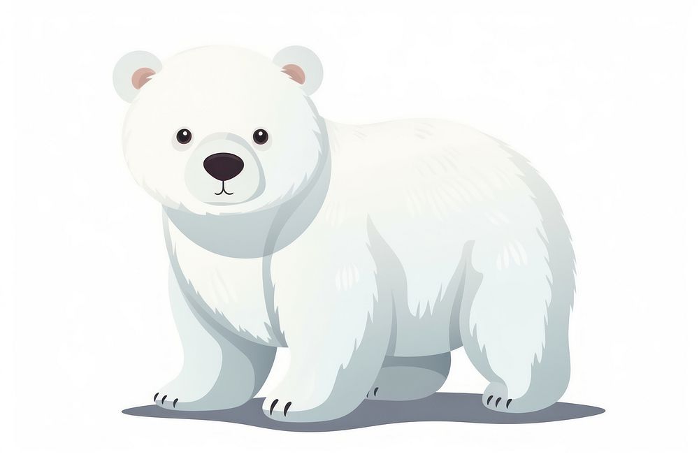 Bear mammal animal white. AI generated Image by rawpixel.