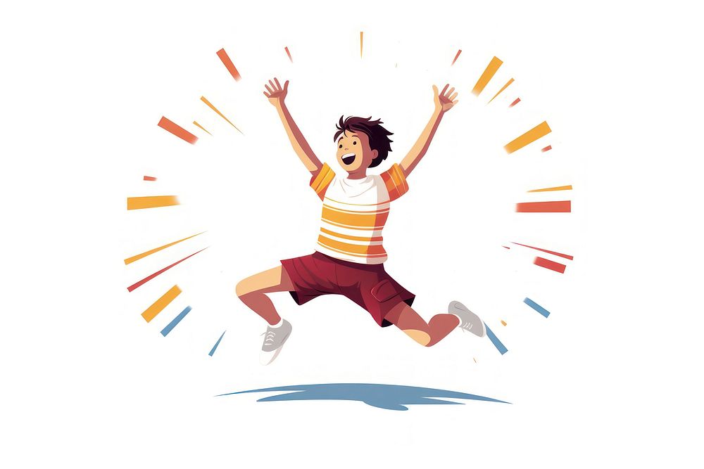 Jumping sports fun joy. AI generated Image by rawpixel.