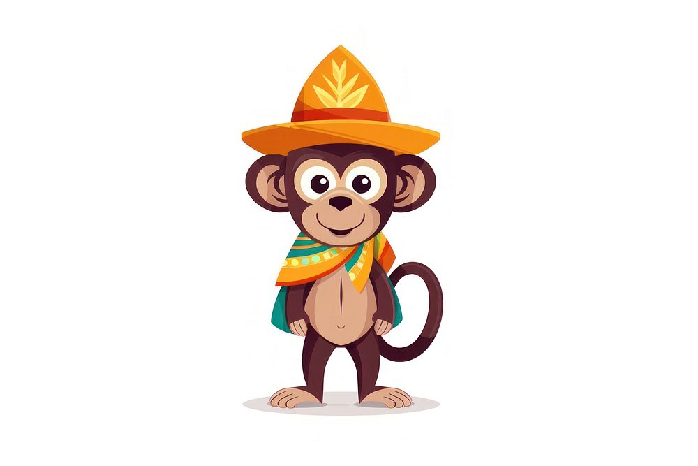 Cartoon monkey nature cute. 