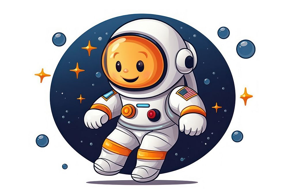 Astronaut representation futuristic graphics. AI generated Image by rawpixel.