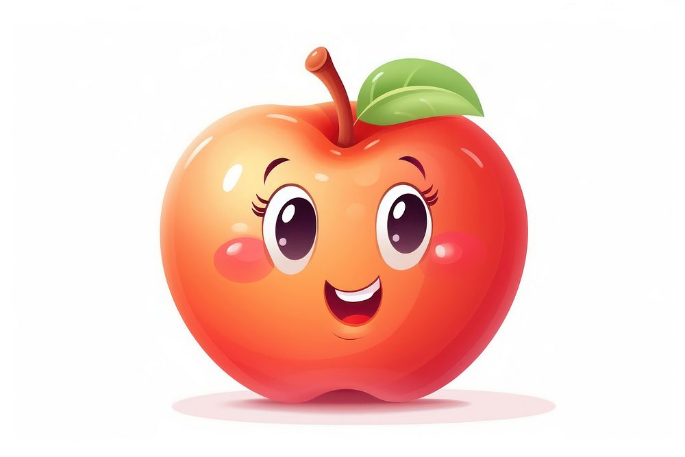 Apple fruit cute food. AI generated Image by rawpixel.