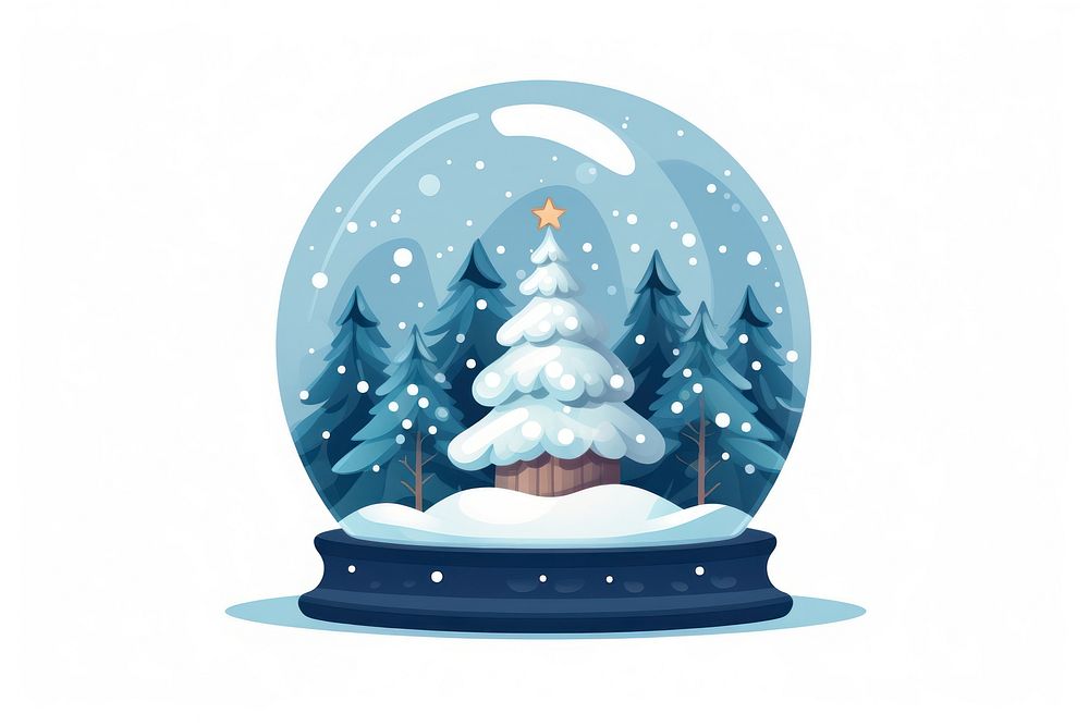Christmas snow winter night. AI generated Image by rawpixel.