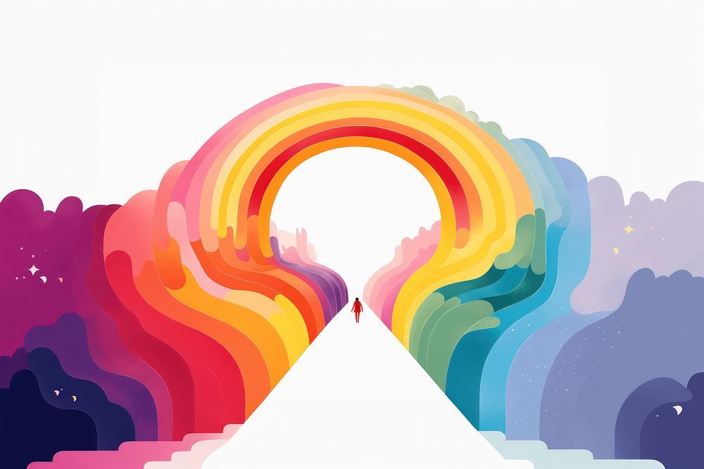 Backgrounds rainbow pattern creativity. AI generated Image by rawpixel.