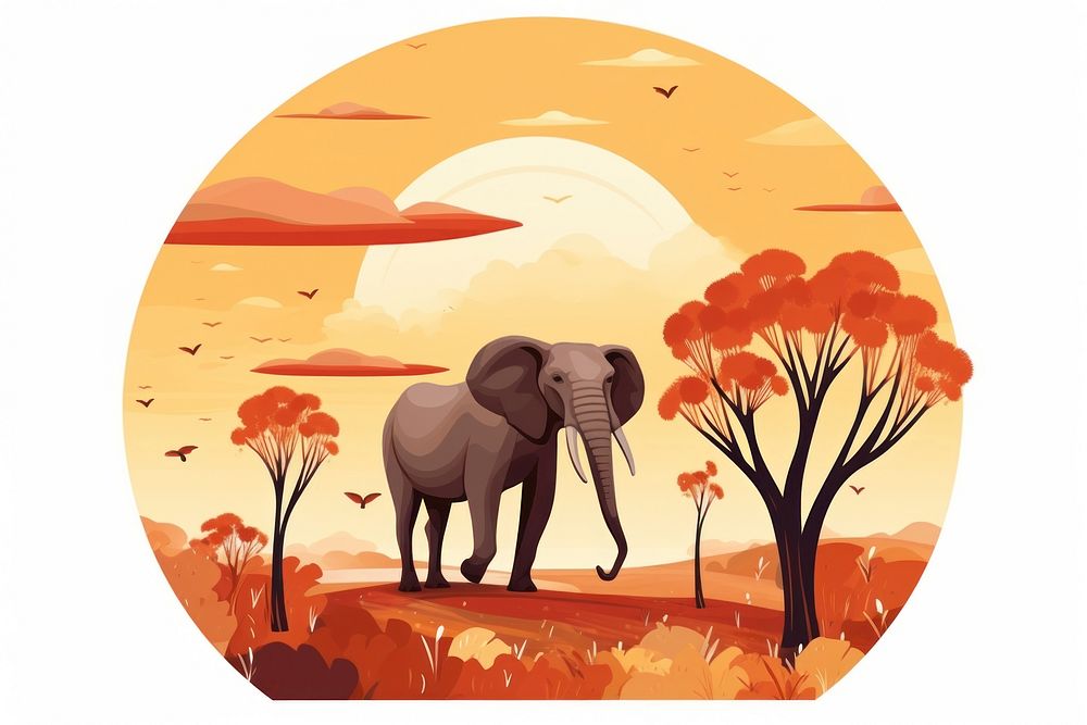 Savanna elephant wildlife outdoors. AI generated Image by rawpixel.