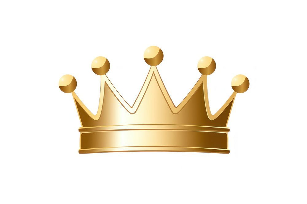 Crown gold white background accessories. 