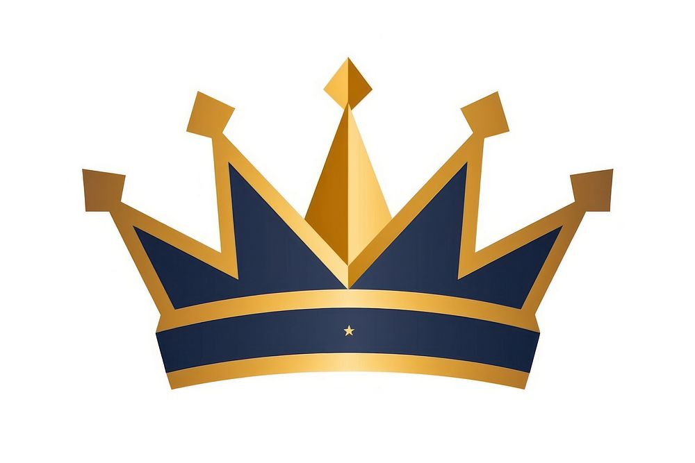 Crown symbol logo white background.