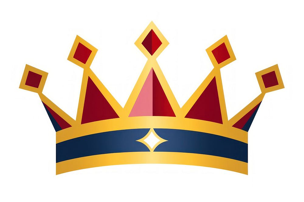 Crown symbol logo white background.