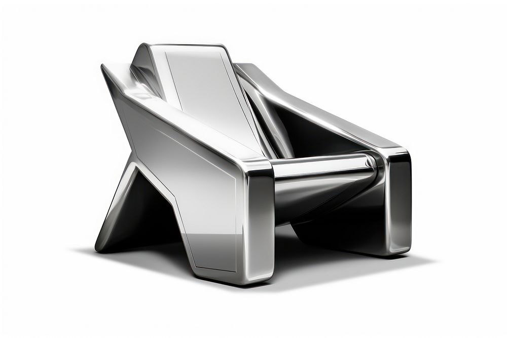 Chair furniture platinum silver. AI generated Image by rawpixel.