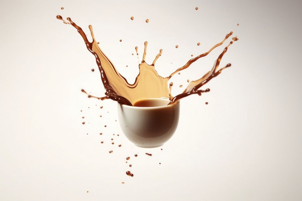 Coffee cup motion milk. AI generated Image by rawpixel.