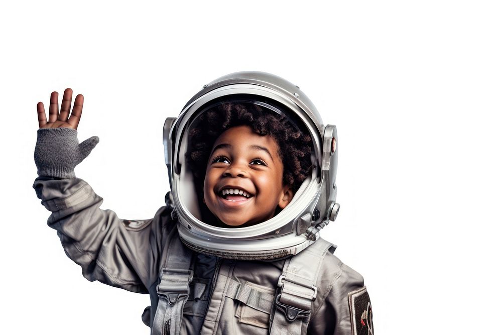 Astronaut helmet happy baby. AI generated Image by rawpixel.