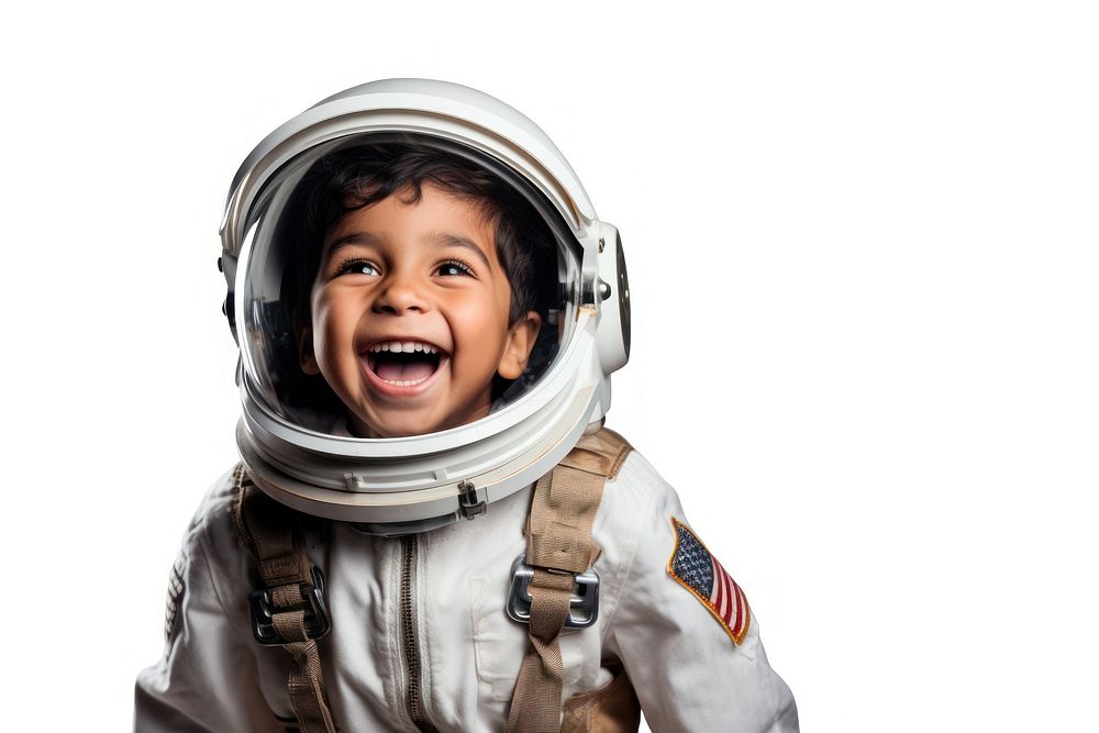 Astronaut happy happiness cheerful. AI generated Image by rawpixel.