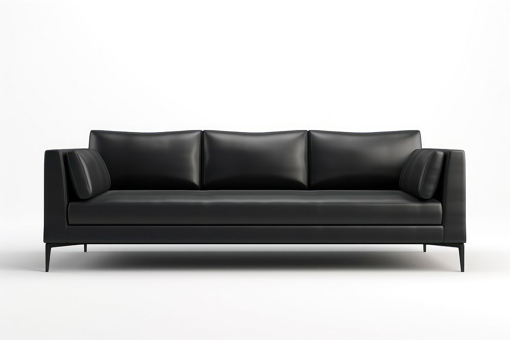 Furniture black sofa comfortable. AI generated Image by rawpixel.