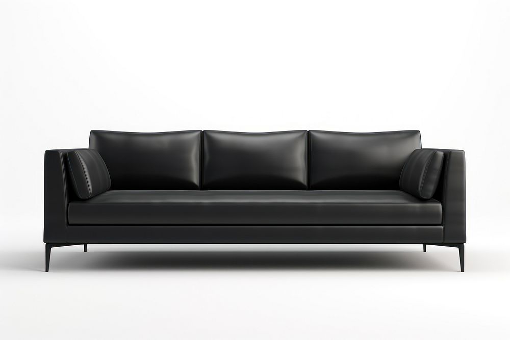 Furniture black sofa comfortable. 