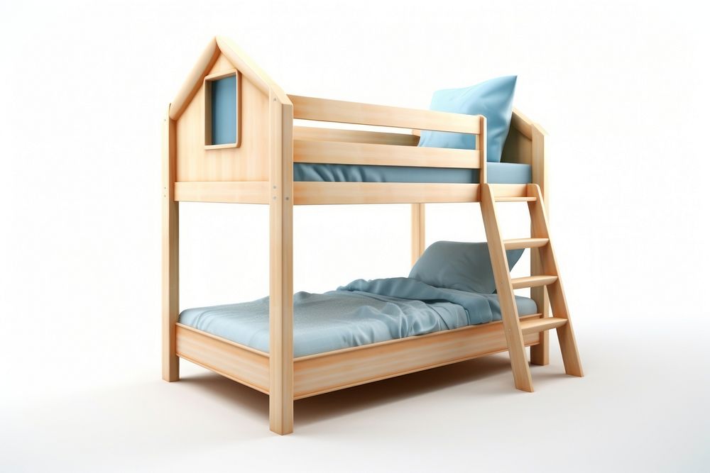 Bed furniture architecture comfortable. AI generated Image by rawpixel.
