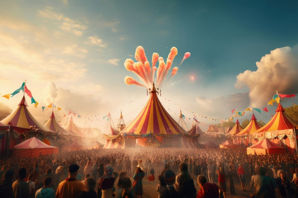 Festival circus adult fun. AI generated Image by rawpixel.