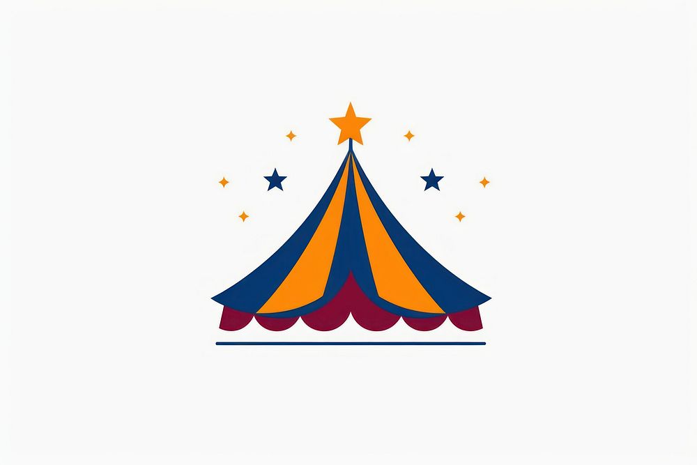 Circus tent logo illuminated. AI generated Image by rawpixel.