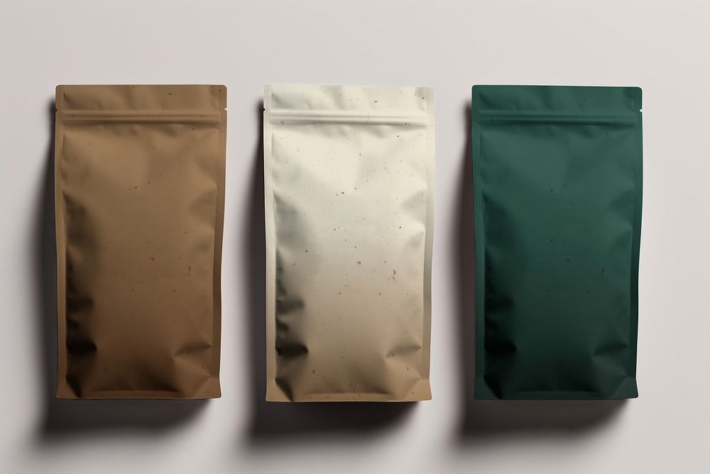Earth tone resealable bag, food packaging