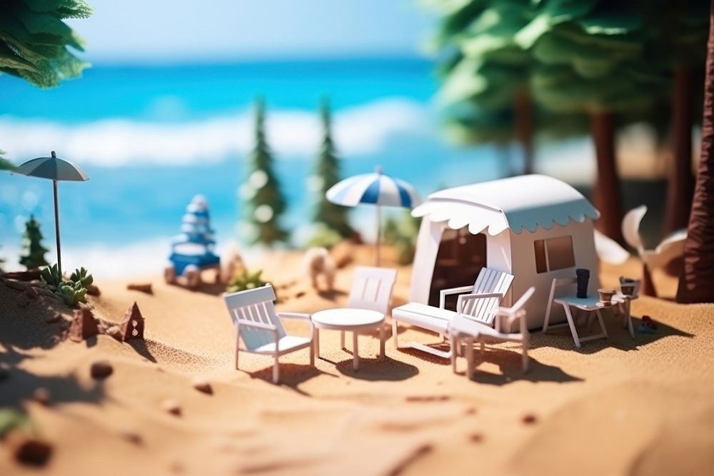 Summer beach outdoors nature. AI generated Image by rawpixel.